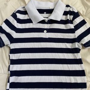 striped collar shirt